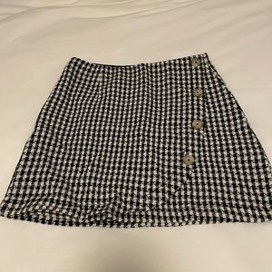 Maeve Black and White Knit Skirt